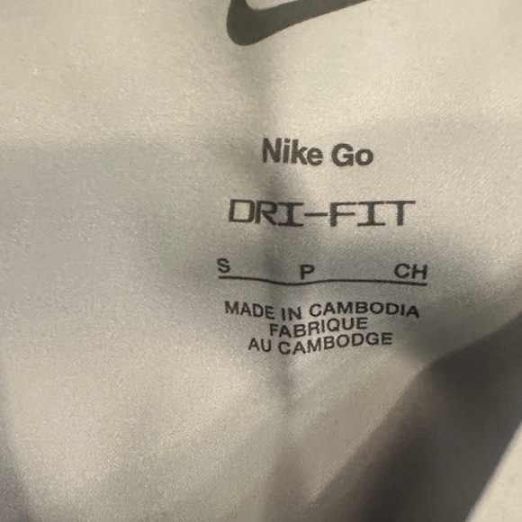 Nike Small Go Dri Fit Soft Gray/Light Blue Performance Leggings - Picture 2 of 7